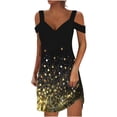 thumbnail image 2 of SMihono Robe d'Été Grande Taille pour Femmes 2023 Mode Robe d'Été pour Femmes Aguichant Décontractée à Manches Courtes Imprimée Sans Bretelles à Bretelles, 2 of 5