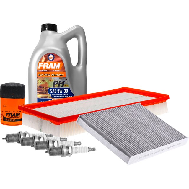Kit De Afinación Con Aceite 5W30 Mineral, Bujías Iridio, Filtro De Aire, Filtro De Aceite Y Filtro De Cabina 8 Piezas Compatible con Volkswagen Clasico L4 2.0L DE 2011 A 2015