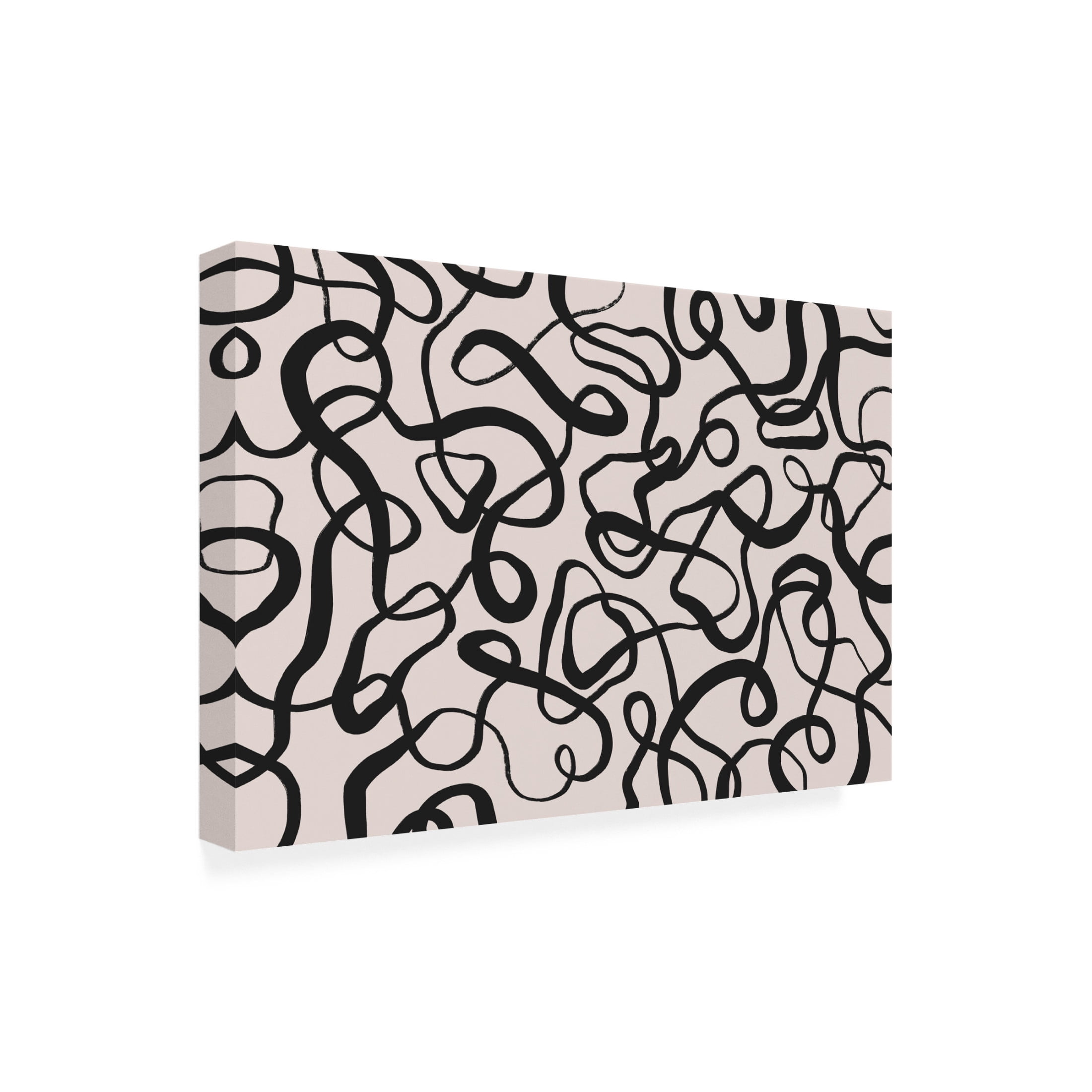 Canvas Wall Art - Treechild 'Wriggled Lines Square' Wall Art for Living Room, Bedroom, or Office D?cor by Trademark Fine Art - 19 x 12 Inches