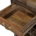 thumbnail image 5 of Furniture of America Kegen Rustic Wood Multi-Storage Wine Rack in Autumn Brown, 5 of 7