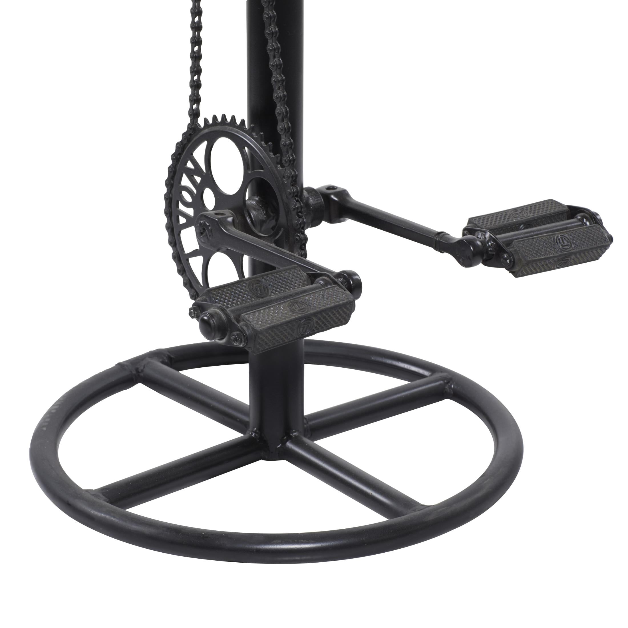 DecMode Metal Bike Bar Stool with Pedals, Brown