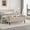 off white, variant on 46.5" Storage Bench Ottoman - Upholstered End of Bed Bench with Button-Tufted Design for Bedroom, Entryway