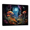 thumbnail image 2 of Designart "Mushroom Forest Fantasy Dream I" Landscapes Framed Wall Art - Modern Blue Abstract Landscapes Entryway Framed Wall Art, 2 of 6