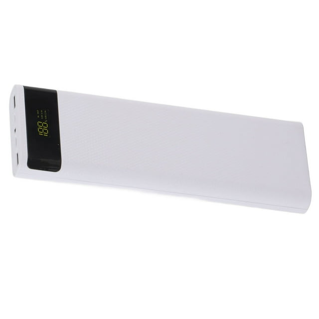Boîtier de Pile, Boîtier de Rangement de Pile pour Banque d'Alimentation Bricolage Boîtier de Pile Normal Boîtier d'Alimentation Mobile, ABS pour Coque de Pile Bricolage Banque d'Alimentation Mobile Noir,Blanc