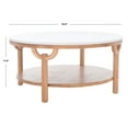 thumbnail image 3 of SAFAVIEH Couture Puck Contemporary Round Glass Coffee Table, Natural/White, 3 of 10