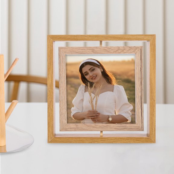 YUYUETIME Vintage Style Khaki Photo Frame for Desktop Decoration and Photo Display