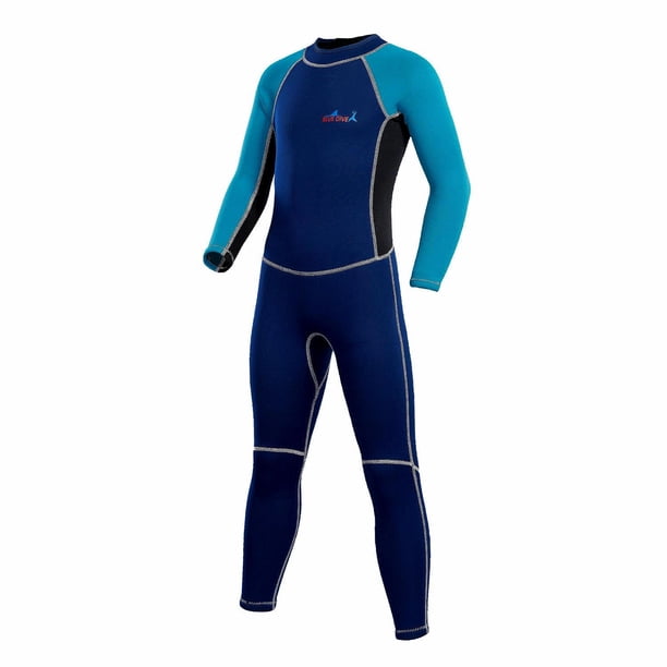 Traje de baño para niños Traje de baño de una pieza de manga larga cálido y grueso a prueba de frío para niños y niñas Traje de baño de buceo con aislamiento térmico de otoño e invierno