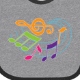 thumbnail image 4 of Inktastic Music Notes Musical Boys or Girls Baby Bib, 4 of 4