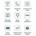thumbnail image 3 of RHEA- 2 In 1 Bluetooth V5.3 Transmitter Receiver Wireless Audio 3.5Mm Jack Aux Adapter, 3 of 6