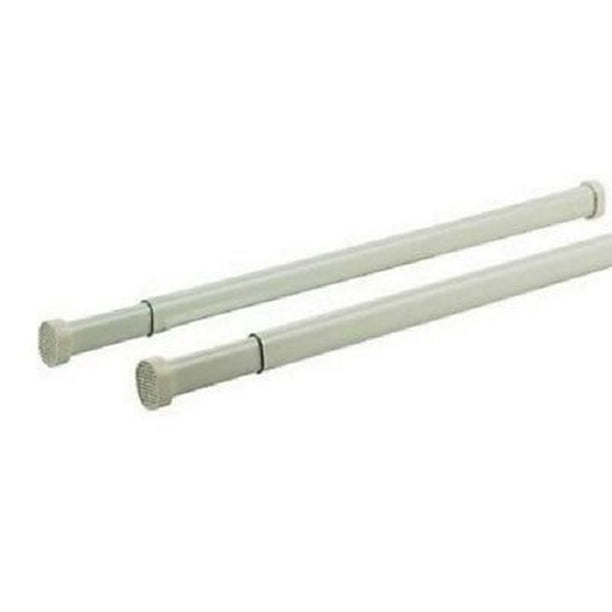 Window Treatment Hardware 7 16 Inch Round Spring Tension Rod 11 18 White 2 Rods Per Pack Home Decor