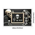 thumbnail image 3 of Skeleton Decoration Day of the Dead Skull Design RIP Tombstone Halloween for Party Decoration Indoor Event Celebration, 3 of 8