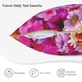 thumbnail image 4 of Home Decoration Outdoor colourful flowers Throw Pillow Cover Case Velvet border pillowcase Decorative Cushion for Couch Bed（Without pillow core）, 4 of 6