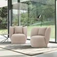 thumbnail image 2 of Manhattan Comfort Siri Accent Chair with Solid Wood Frame in Wheat - Set of 2, 2 of 9