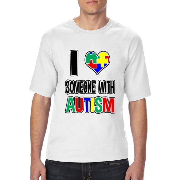 Normal is Boring - Big Men's T-Shirt, up to Tall Size 3XLT - Autism Awareness