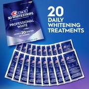 Crest 3D Whitestrips Professional White At-home Teeth Whitening Kit, 20 Treatments, 20 Levels Whiter