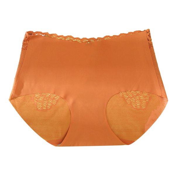 Gibobby Calzoncillos hipster Bragas de encaje favorecedoras de color sólido sexy para mujer(Anaranjado, L)