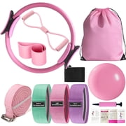 Pilates Essentials Kit for Women - Better Yoga Pilates Kit for Home Workouts with Pilates Ring and Ball Set,Booty Bands,Figure 8 Resistance Band,Yoga Bands for Stretching