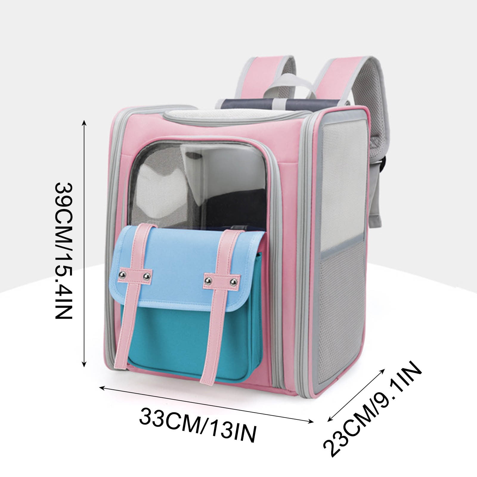 Gnmfd Cats Small Dog Backpack Carrier, Breathable Pet Carrier Bag for Hiking Traveling Outdoor Adventures, Space Capsule Backpack for Cats Dogs up to 9 Pounds with Comfortable Shoulder Straps