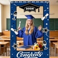 thumbnail image 3 of Tong Graduation Class Of 2026 Graduation Party Photo Booth Prop Congrats Grad Background 2026 Blue And Black Grad Party For High School College Grad, 3 of 4