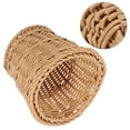 thumbnail image 5 of Raindrops Woven Rattan Trash Can Storage Basket Beige Decorative PP Material Style 1 Piece, 5 of 8