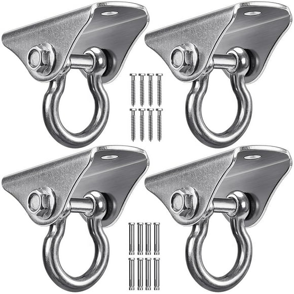 BeneLabel 4Pack Stainless Steel Swing Hanger Ceiling Mount 1000 LB Capacity 180° Swing Swing Hardware for Swing Seat, Yoga, Heavy Bag,