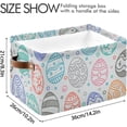 thumbnail image 3 of Coolnut Happy Easter Pattern Storage Bins Foldable Canvas Fabric Storage Basket with Handles for Organizing, Large Storage Baskets for Shelves Closet Decor Gifts, 3 of 7