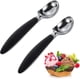 thumbnail image 1 of 2 palas para helado de acero inoxidable, mango cómodo, pala apta para lavavajillas, color negro, pala para helado de acero inoxidable resistente con -Negro, 1 of 5
