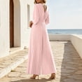thumbnail image 6 of PBFRDSJ 2026 Women's Vintage Wide Leg Jumpsuit Wrap V Neck 3/4 Sleeve Pleated Jumpsuit High Waist Wide Leg Long Pants Sizes S-2XL, 6 of 9