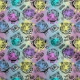 thumbnail image 1 of oneOone Polyester Spandex Purple Fabric Colourful Animal Face Craft Projects Decor Fabric Printed By The Yard 56 Inch Wide, 1 of 4