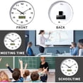 thumbnail image 4 of TIMESS 14" Reloj de Pared Analógico con Pantalla de Fecha, Reloj Moderno a Batería para Sala de Estar (Negro), 4 of 8