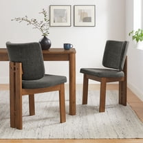 Modway Alba Armless Upholstered Dining Chairs Set Of 2 in Charcoal
