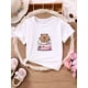 thumbnail image 1 of Summer T-Shirt for Girls Featuring a Round Neck, Cartoon Strawberry Cake, And Capybara Print in a Short Sleeve Design for Toddlers., 1 of 6