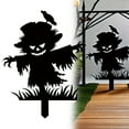 thumbnail image 2 of BinKFF Halloween Yard Signs Outdoor Decorations, Witch and Pumpkin Shaped Metal Lawn Signs Waterproof Glow in The Dark for Garden, Walkway, Patio, Porch Outside Decor, 2 of 6