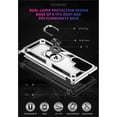 thumbnail image 5 of Compatible with Samsung Galaxy S25 Ultra Protective Case,Heavy Duty Shockproof Armor Phone Case with 360° Rotating Metal Ring Holder Kickstand Military Grade Protection Rugged Cover,Silver, 5 of 7