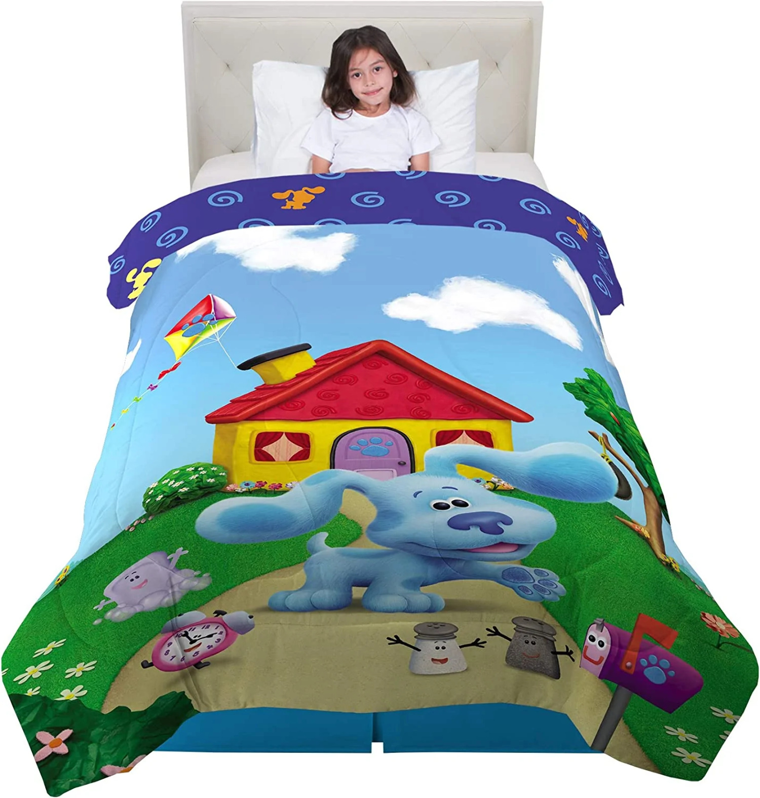 Kids Bedding Soft Microfiber TwinFull Sized Comforter Blues Clues