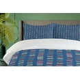 thumbnail image 4 of Ambesonne Abstract Surreal Duvet Cover Sets, Vertical Blocks, 2-Queen, Sea Blue and Multicolor, 4 of 7