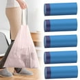 thumbnail image 1 of Tanjnj Clearance Drawstring Small Trash Bags 4 Gallon Garbage Bags Wastebasket Liners Kitchen Compostable Bags 75 Count Plastic Trash Bags Unscented Small Bag For Bathroom Living Bedroom, 1 of 7