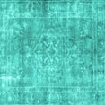 thumbnail image 1 of Ahgly Company Indoor Square Persian Turquoise Blue Traditional Area Rugs, 3' Square, 1 of 4