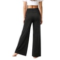 thumbnail image 5 of RUTAYY Girls Pants Casual Wide Leg Fold Over Waist Relaxed Fit Versatile Trousers, Black, 5 of 5