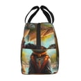 thumbnail image 2 of Lsque Riverside Meditating Cat Pattern Lunch Bag Women/Men Insulated Lunch Box,Small Leakproof Cooler Food Lunch Containers Reusable High Capacity Lunch Tote Bags, 2 of 6