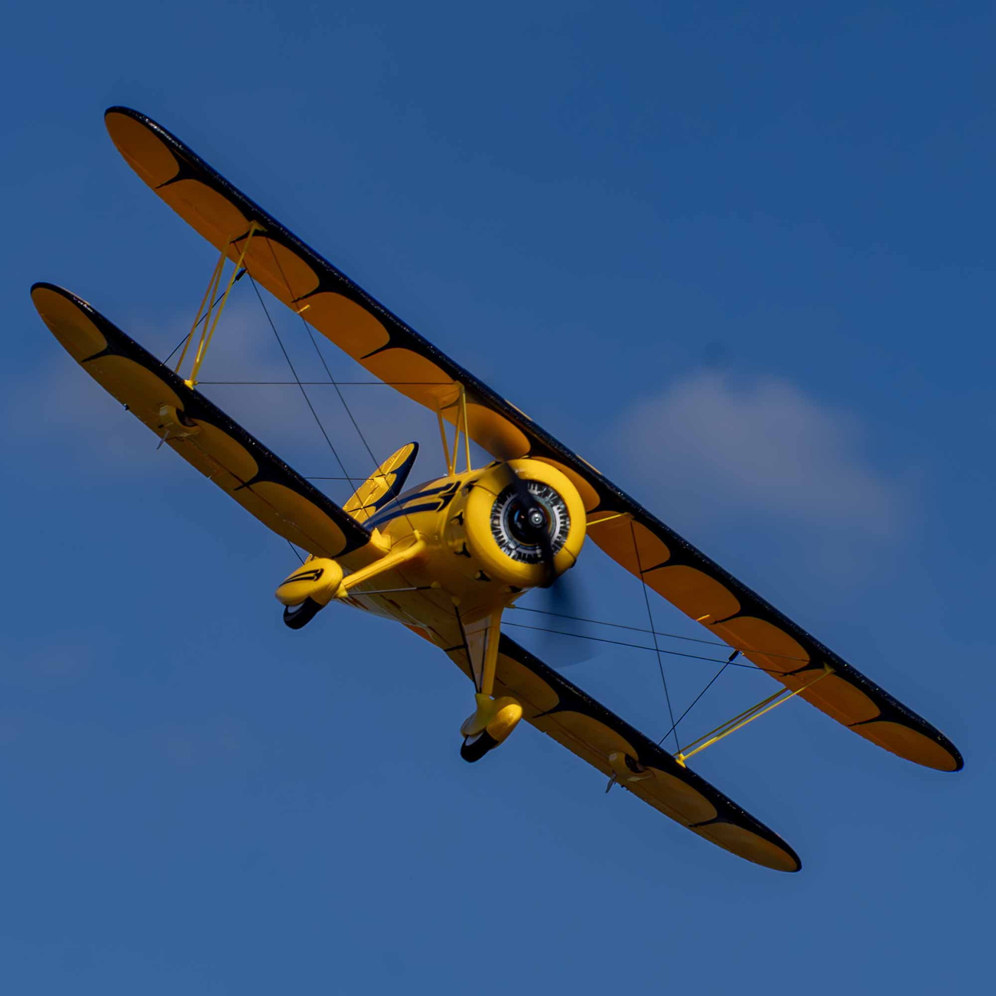 E-flite RC Airplane UMX WACO Yellow BNF Basic Transmitter Battery and Charger Not Included with AS3X & SAFE EFLU53550Y