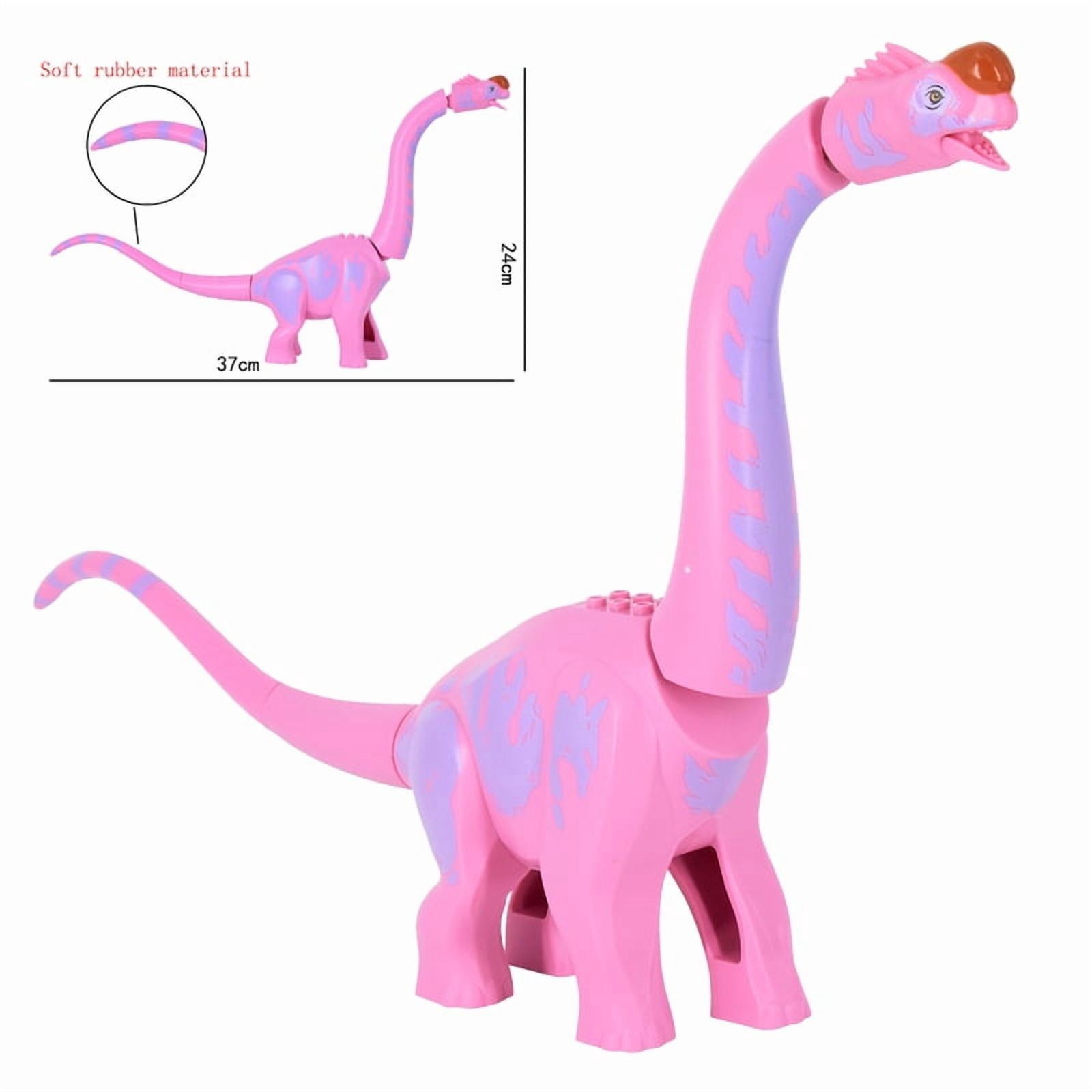 Jurassic Dinosaur World Titanosaurus Realistic Design Soft Rubber Material Building Bolcks Bricks Dinosauios Park figures Toy