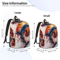 thumbnail image 4 of Daiia Sunset Ocean Watercolor Dolphin Vintage Canvas Backpack for Men and Women ,Hiking Backpack,Travel Laptop Bag for School,Large Capacity Backpack-Small, 4 of 8