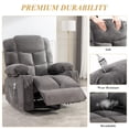thumbnail image 5 of CARZZI LIFE Oversized Massage Swivel Recliner Chair with Lumbar Heating for Living Room Rocker Recliner Single Sofa with Cup Holders and USB Charge Port, Large Big Chair Recliners for Adult, 5 of 7