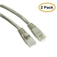 thumbnail image 1 of eDragon Cat5e Ethernet Patch Cable, Snagless/Molded Boot, 1.5 Feet, Gray, Pack of 2, 1 of 4