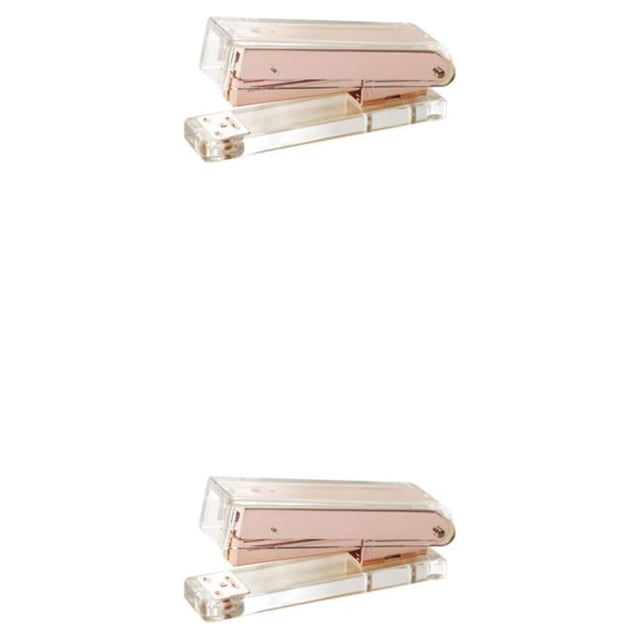 Eigraketly Standard Stapler Stationery Gift for Home Student School Office Teacher Oro rosa 2piezas