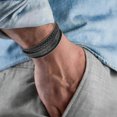 thumbnail image 5 of Mens Leather Cross Bracelet Multilayer Braided Wristband Bangle Bracelets with Stainless Steel Buckle Religious Gift for Men, 5 of 6