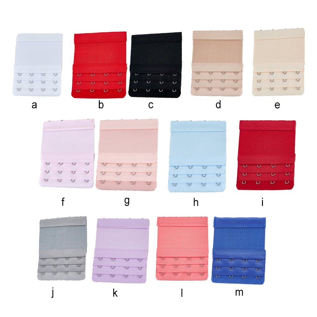 Extenseur Soutien-gorge 3 Rangées 4 Crochets - Lot 3 Couleurs (noir, Blanc, Peau) - Acier Inoxydable