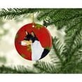 thumbnail image 2 of Carolines Treasures SS4721-CO1 Basenji Red and Green Snowflakes Holiday Christmas Ceramic Ornament 3 in multicolor, 2 of 2