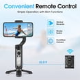 thumbnail image 3 of 3-Axis Gimbal Stabilizer For Smartphone - Handheld Phone Gimbal W/ Remote Auto Inception Dolly Zoom Foldable Gimbal For Iphone 12 11 Pro Max Samsung S20 For Youtube Vlog (Black), 3 of 6